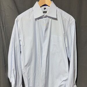 Paul Smith White and Blue Check Dress Shirt